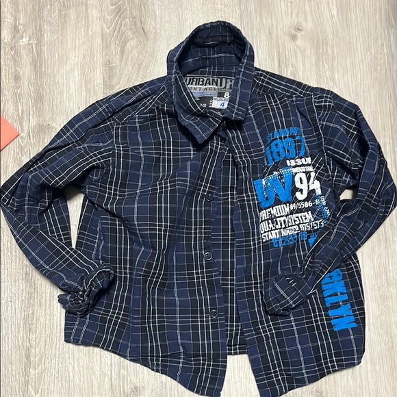 Urban Up Blue Plaid Shirt - Picture 1 of 1